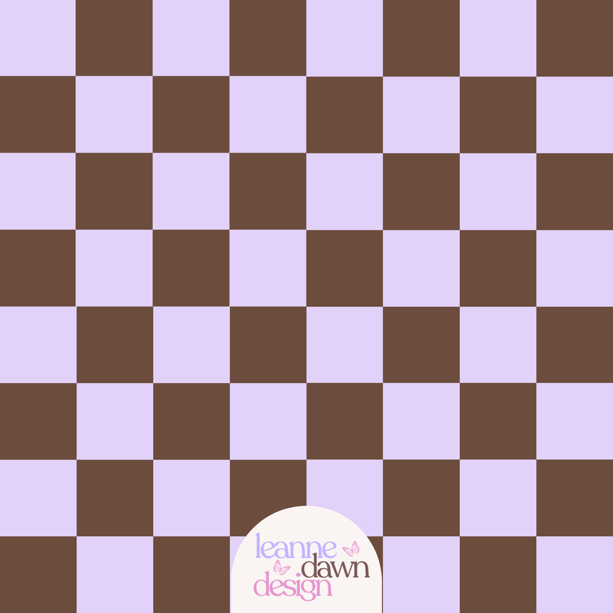 Lavender and Mocha Checkered Pattern
