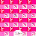 Pretty in Pink Bow Checkered Seamless Pattern