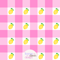 Pink Lemonade Checkers Seamless Pattern