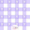 Lavender Hand-drawn Bow Checkered Pattern