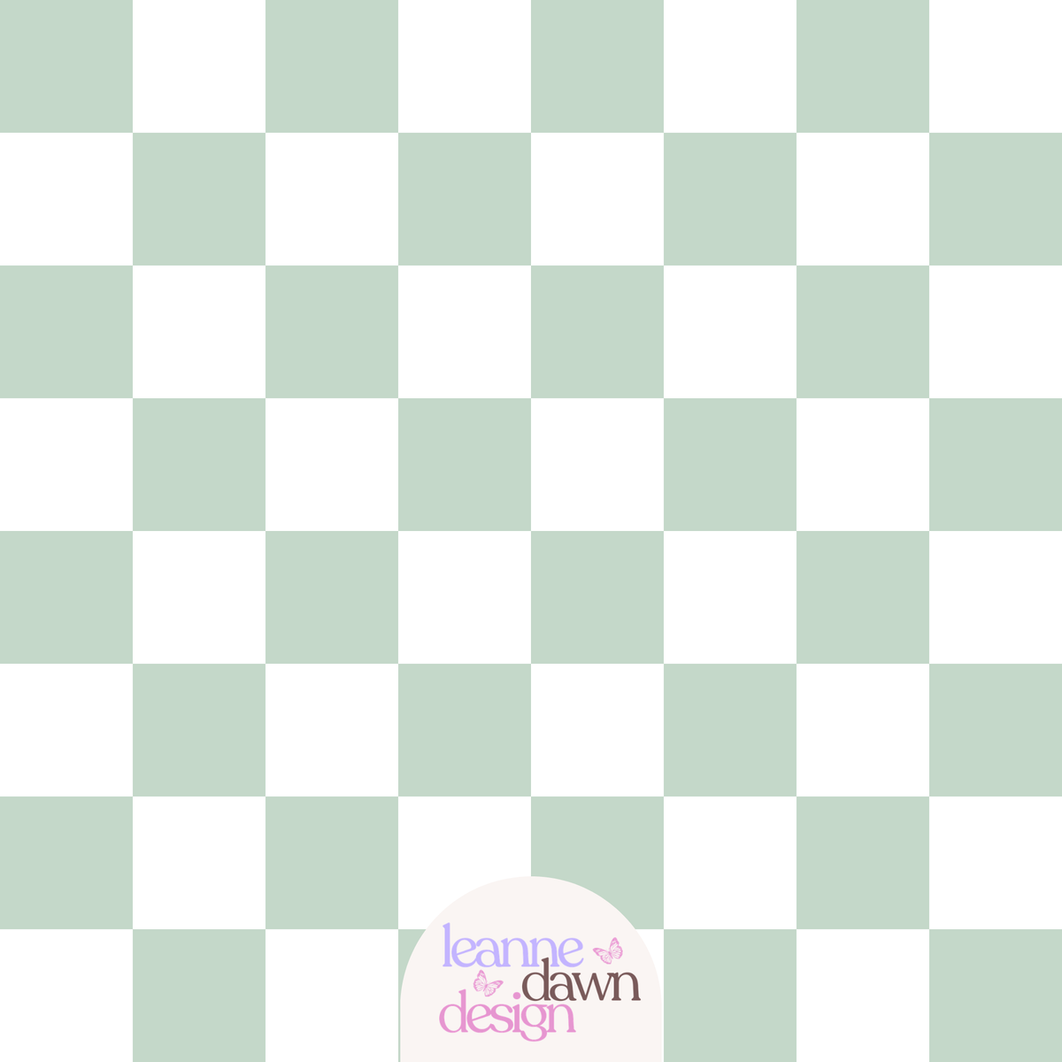 Sage Green Checkered Seamless Pattern