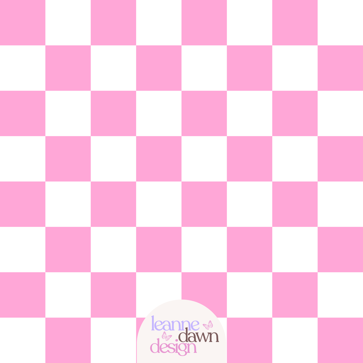 Bubblegum Pink Checkered Seamless Pattern