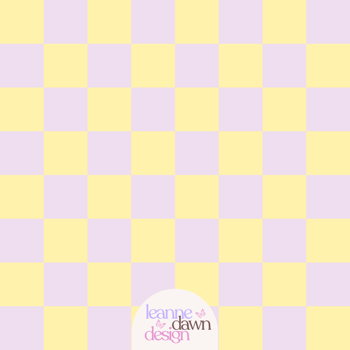 Lemon Lavender Checkered Seamless Pattern